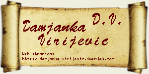 Damjanka Virijević vizit kartica